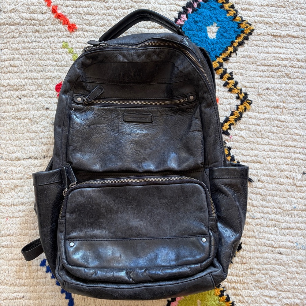 Frye black Leather Backpack